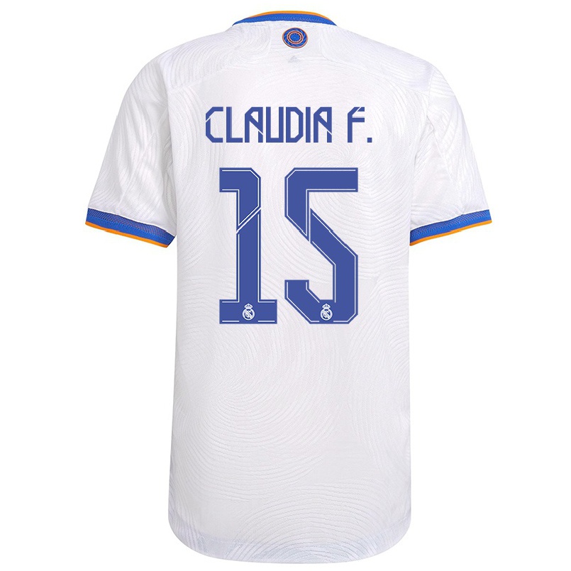 Kinder Fußball Claudia Florentino #15 Weiß Heimtrikot Trikot 2021/22 T-shirt