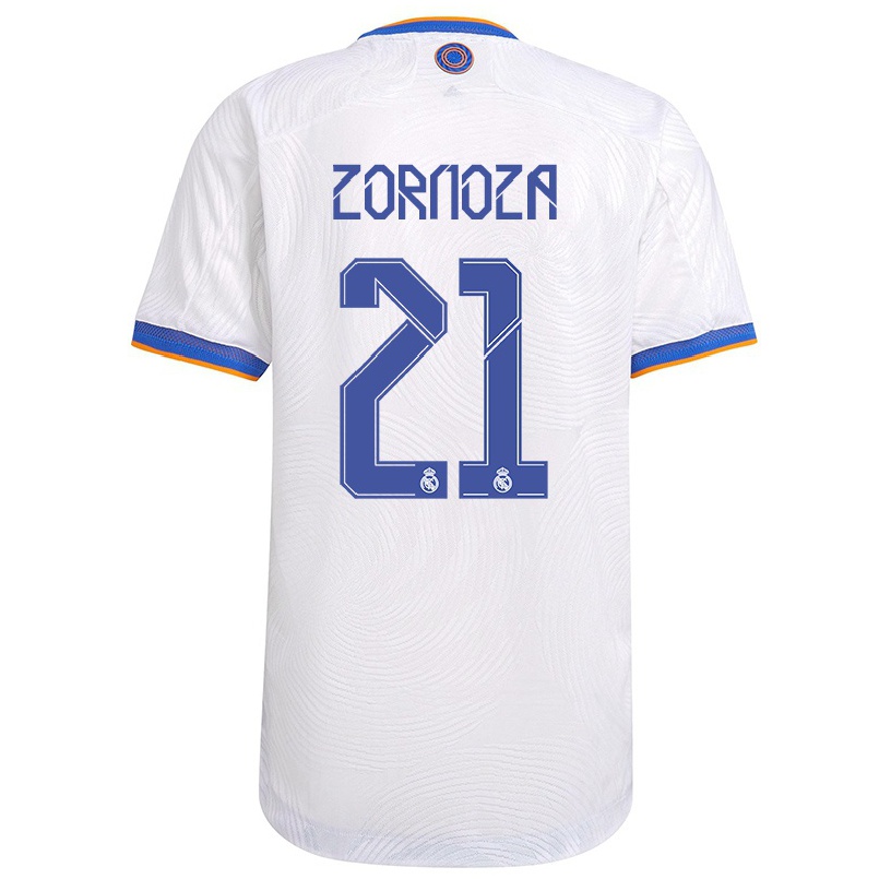 Kinder Fußball Claudia Zornoza #21 Weiß Heimtrikot Trikot 2021/22 T-shirt