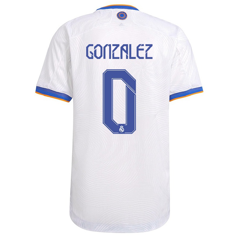 Kinder Fußball David Gonzalez #0 Weiß Heimtrikot Trikot 2021/22 T-shirt