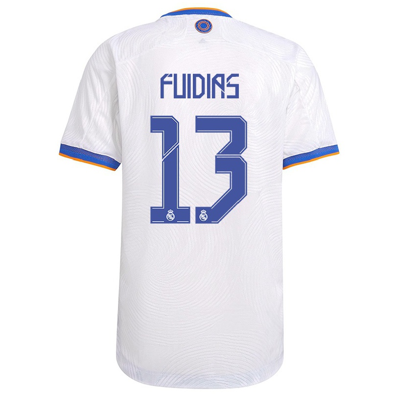 Kinder Fußball Toni Fuidias #13 Weiß Heimtrikot Trikot 2021/22 T-Shirt