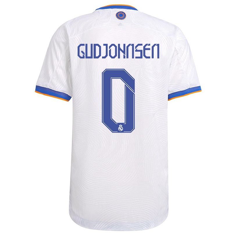 Kinder Fußball Andri Gudjohnsen #0 Weiß Heimtrikot Trikot 2021/22 T-shirt