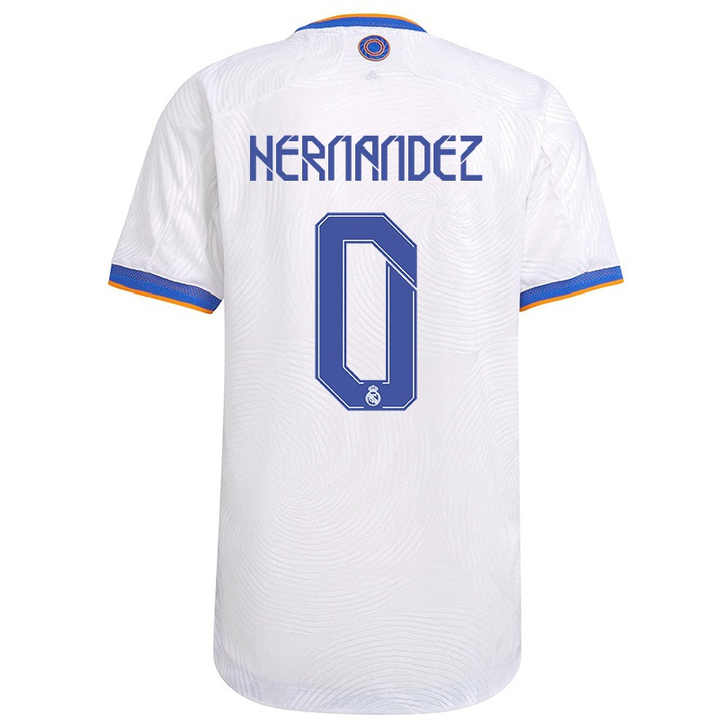 Kinder Fußball Juanma Hernandez #0 Weiß Heimtrikot Trikot 2021/22 T-shirt