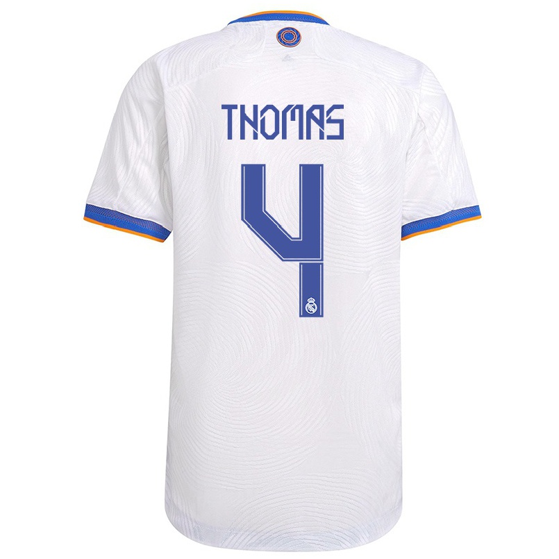 Kinder Fußball Heurtel Thomas #4 Weiß Heimtrikot Trikot 2021/22 T-shirt