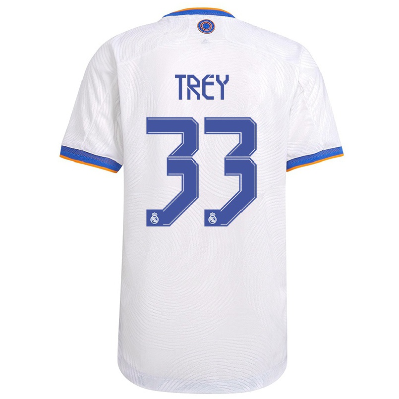 Kinder Fußball Thompkins Trey #33 Weiß Heimtrikot Trikot 2021/22 T-shirt