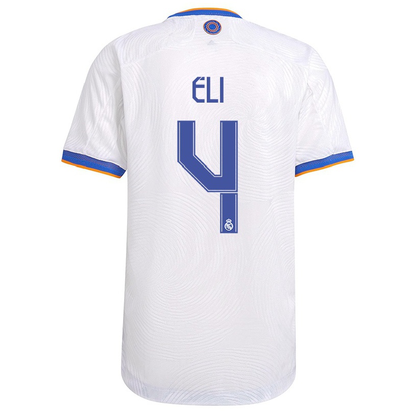 Kinder Fußball Ndiaye Eli #4 Weiß Heimtrikot Trikot 2021/22 T-shirt