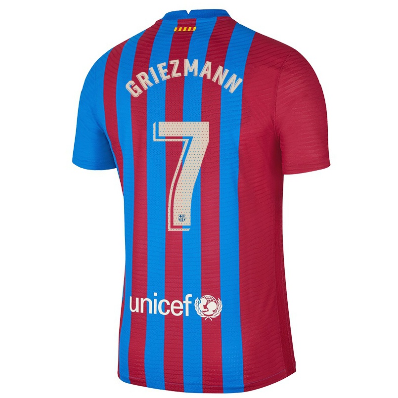 Kinder Fußball Antoine Griezmann #7 Kastanienbraun Heimtrikot Trikot 2021/22 T-shirt