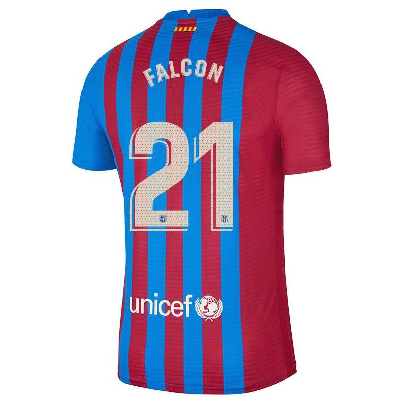Kinder Fußball Andrea Falcon #21 Kastanienbraun Heimtrikot Trikot 2021/22 T-shirt
