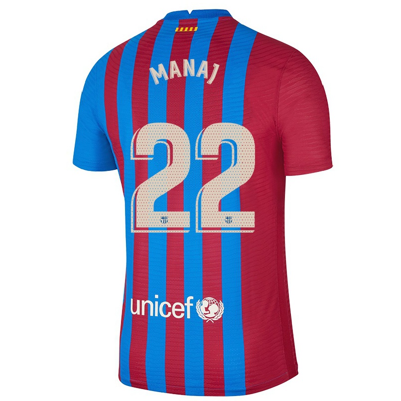 Kinder Fußball Rey Manaj #22 Kastanienbraun Heimtrikot Trikot 2021/22 T-shirt