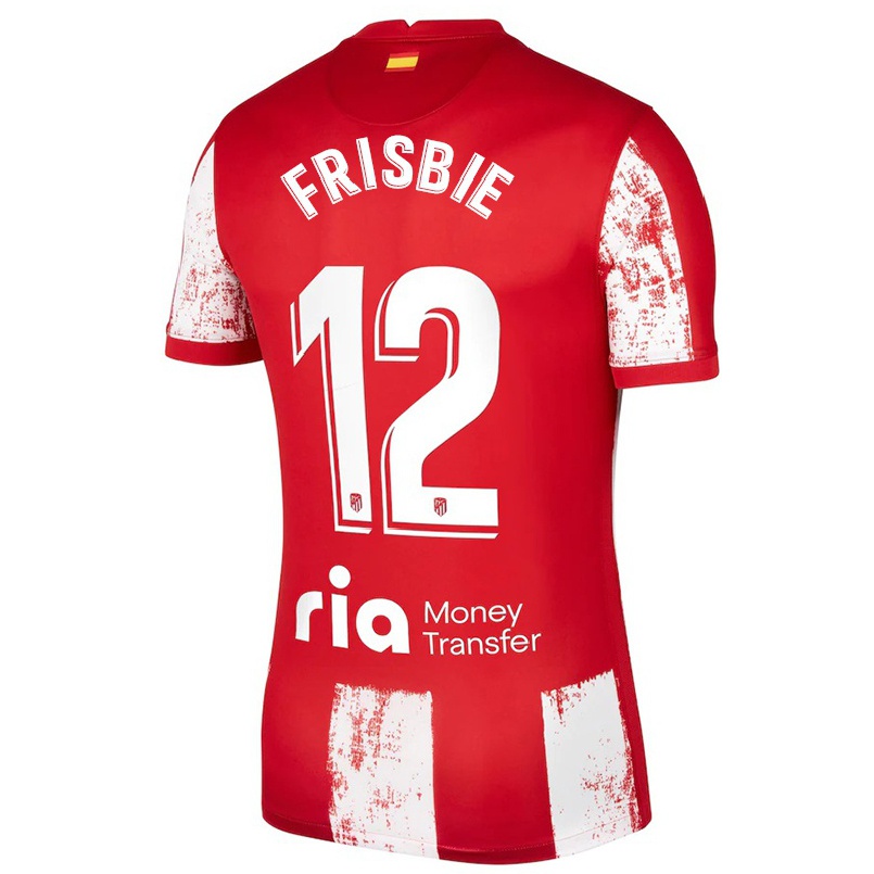 Kinder Fußball Amanda Frisbie #12 Rot-weiss Heimtrikot Trikot 2021/22 T-shirt