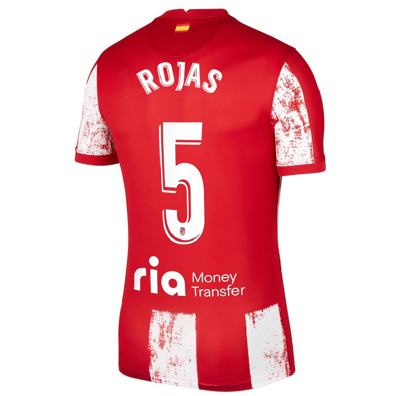 Kinder Fußball Joan Rojas #5 Rot-Weiss Heimtrikot Trikot 2021/22 T-Shirt