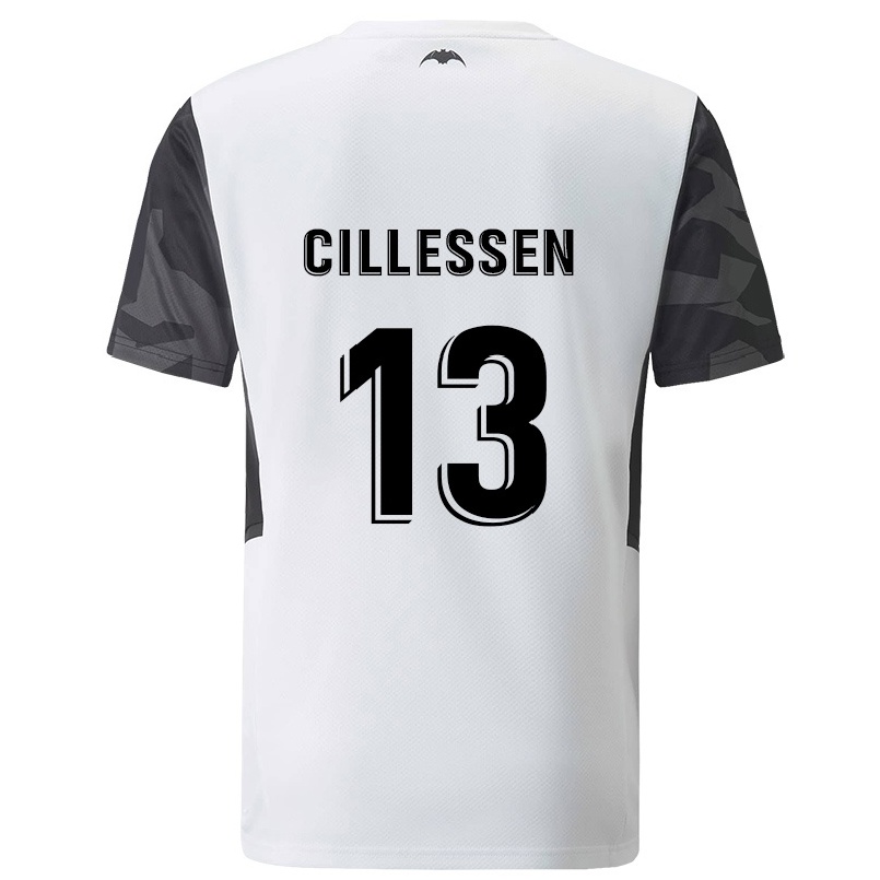 Kinder Fußball Jasper Cillessen #13 Weiß Heimtrikot Trikot 2021/22 T-Shirt
