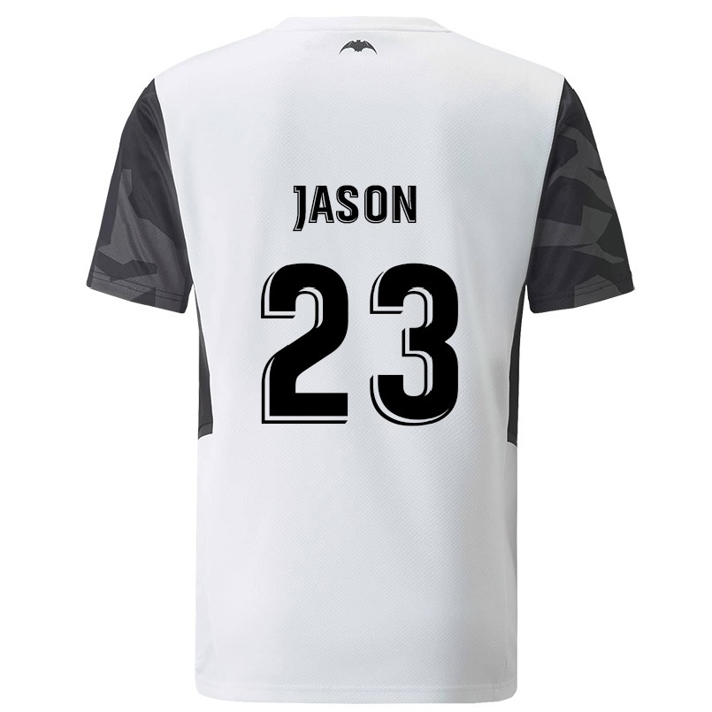 Kinder Fußball Jason #23 Weiß Heimtrikot Trikot 2021/22 T-shirt