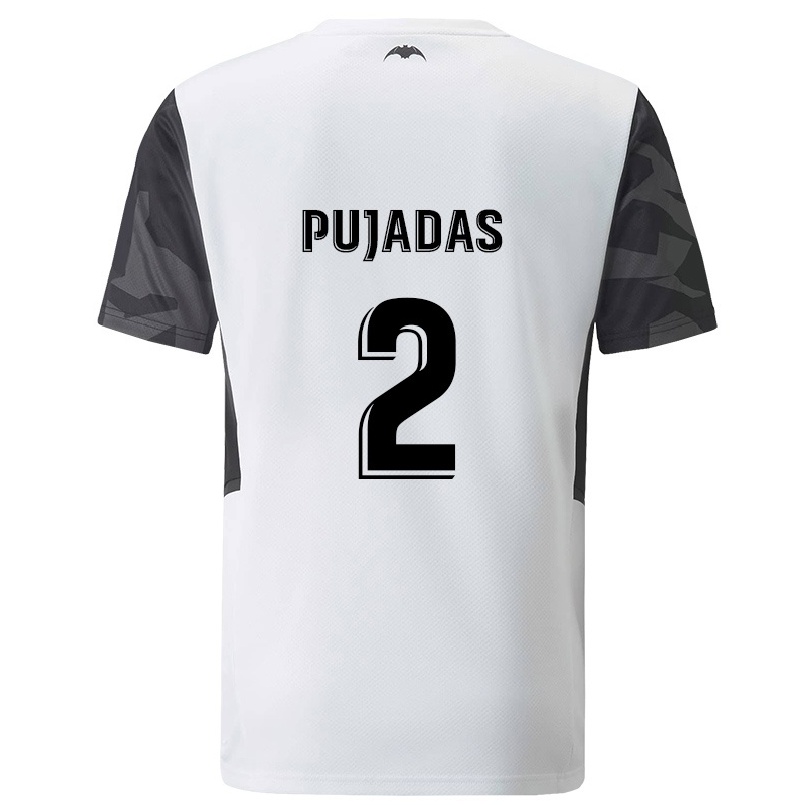 Kinder Fußball Berta Pujadas #2 Weiß Heimtrikot Trikot 2021/22 T-Shirt