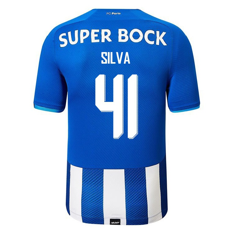 Kinder Fußball Ricardo Silva #41 Königsblau Heimtrikot Trikot 2021/22 T-shirt