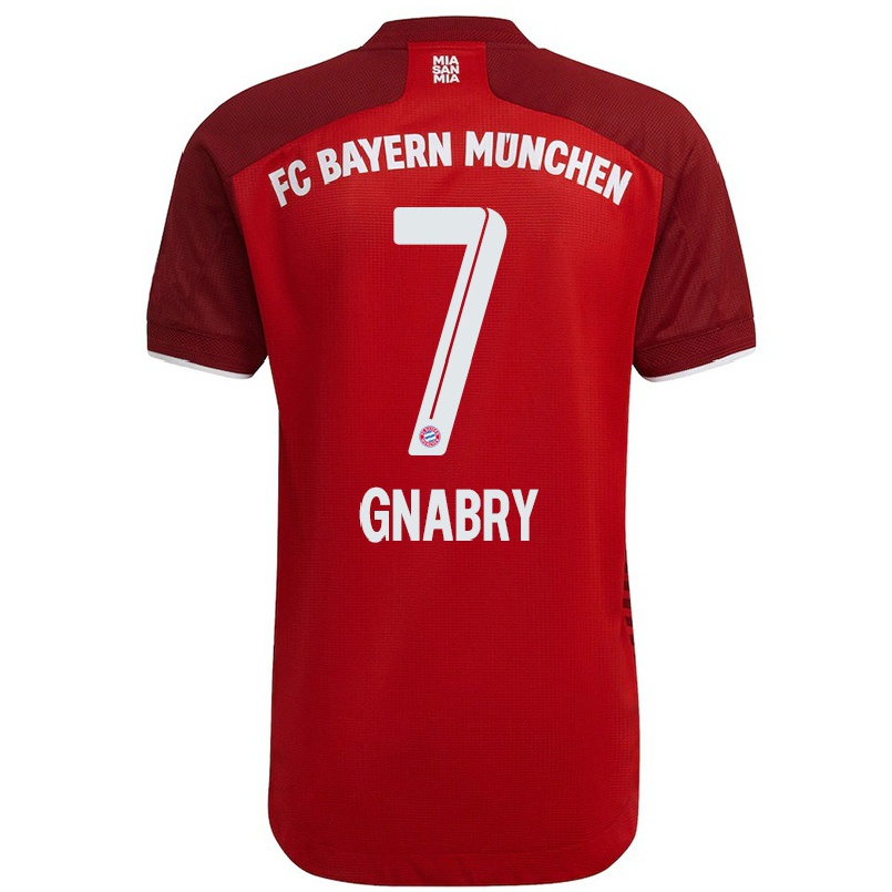 Kinder Fußball Serge Gnabry #7 Dunkelrot Heimtrikot Trikot 2021/22 T-shirt