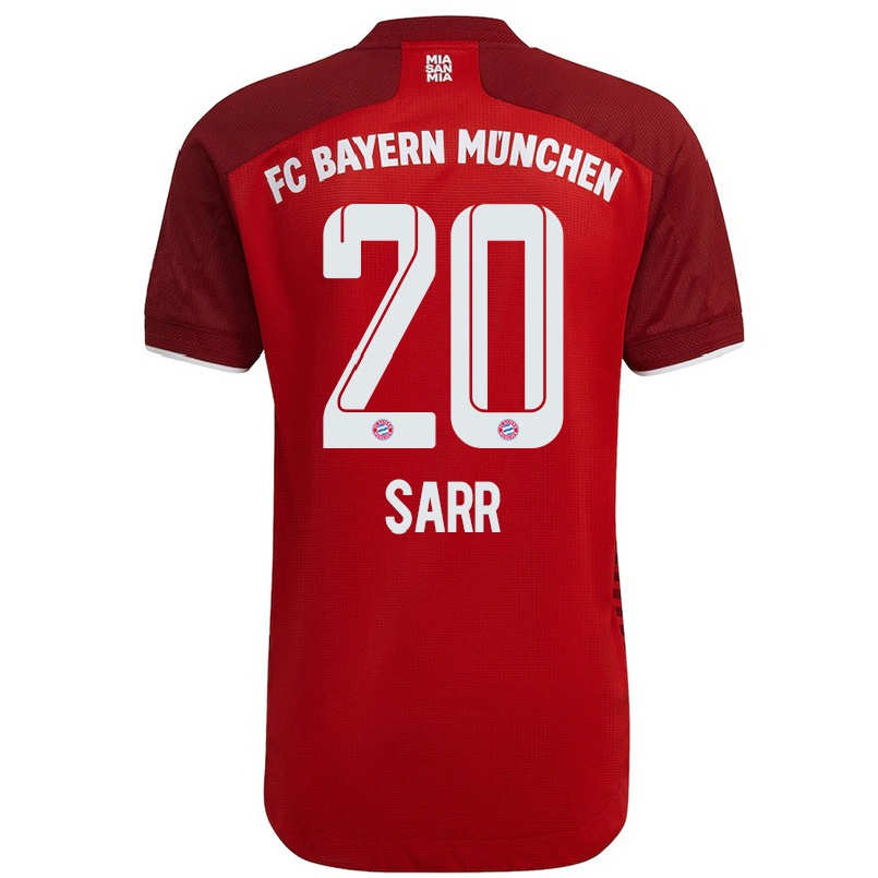 Kinder Fußball Bouna Sarr #20 Dunkelrot Heimtrikot Trikot 2021/22 T-shirt