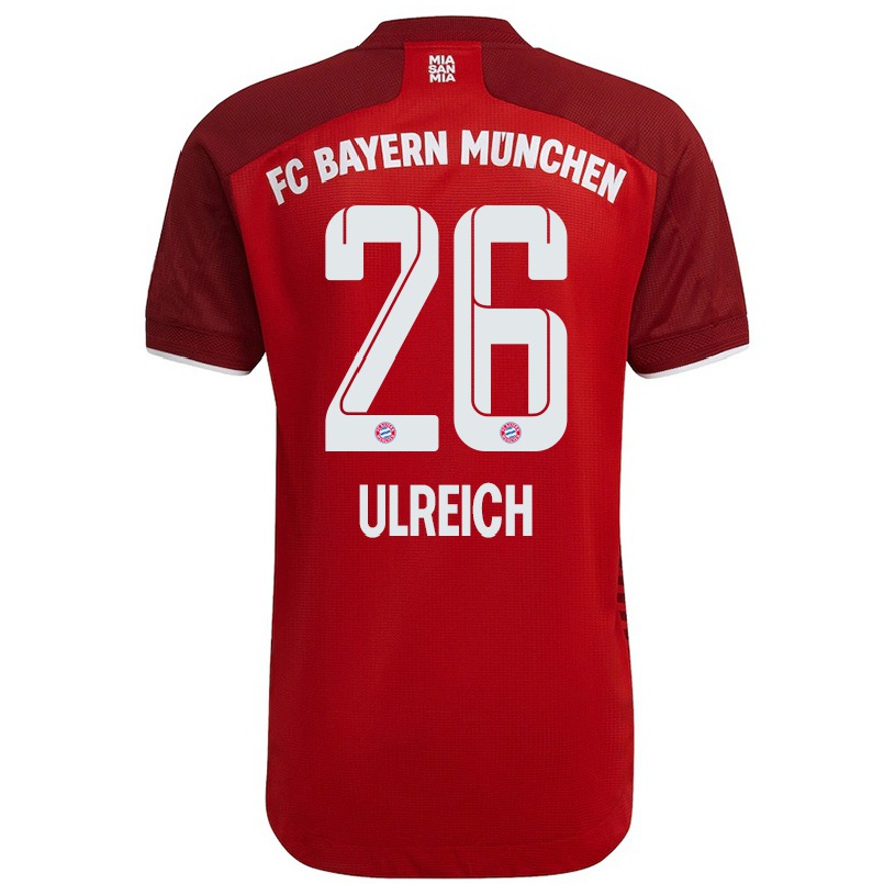 Kinder Fußball Sven Ulreich #26 Dunkelrot Heimtrikot Trikot 2021/22 T-shirt