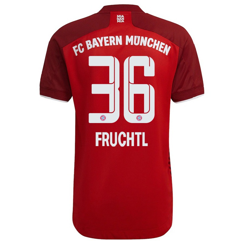 Kinder Fußball Christian Fruchtl #36 Dunkelrot Heimtrikot Trikot 2021/22 T-shirt
