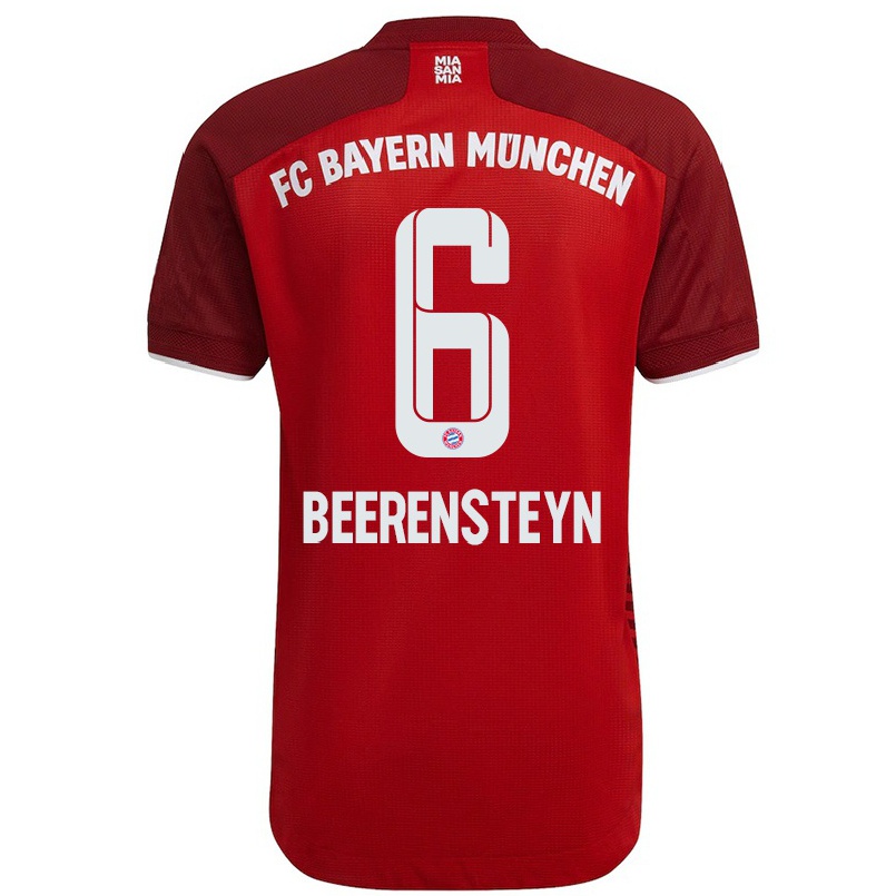 Kinder Fußball Lineth Beerensteyn #6 Dunkelrot Heimtrikot Trikot 2021/22 T-shirt