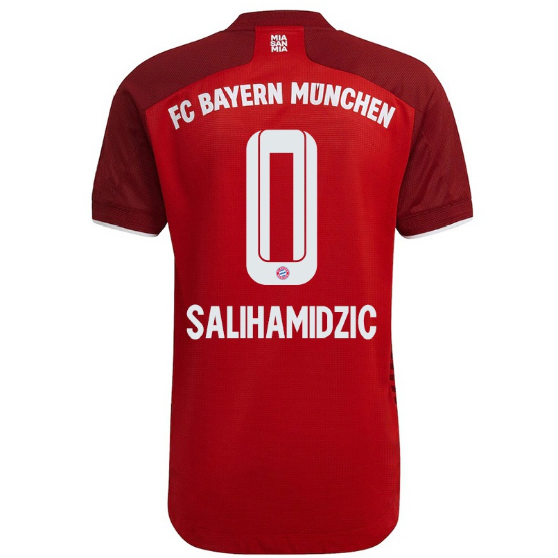 Kinder Fußball Nick Salihamidzic #0 Dunkelrot Heimtrikot Trikot 2021/22 T-shirt