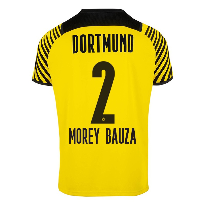 Kinder Fußball Mateu Morey Bauza #2 Gelb Heimtrikot Trikot 2021/22 T-shirt