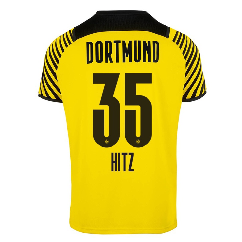 Kinder Fußball Marwin Hitz #35 Gelb Heimtrikot Trikot 2021/22 T-shirt