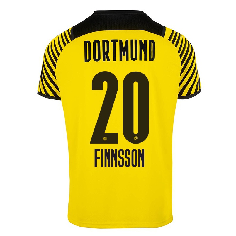 Kinder Fußball Kolbeinn Birgir Finnsson #20 Gelb Heimtrikot Trikot 2021/22 T-shirt