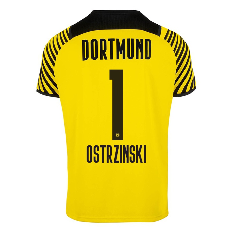 Kinder Fußball Silas Ostrzinski #1 Gelb Heimtrikot Trikot 2021/22 T-shirt