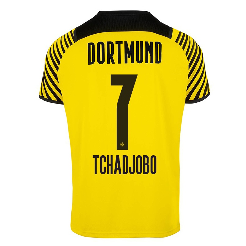 Kinder Fußball Dia Tchadjobo #7 Gelb Heimtrikot Trikot 2021/22 T-shirt