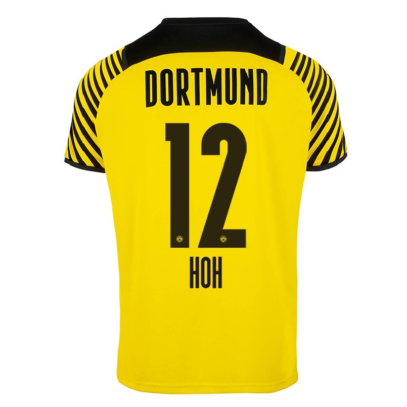 Kinder Fußball Hendrik Hoh #12 Gelb Heimtrikot Trikot 2021/22 T-shirt