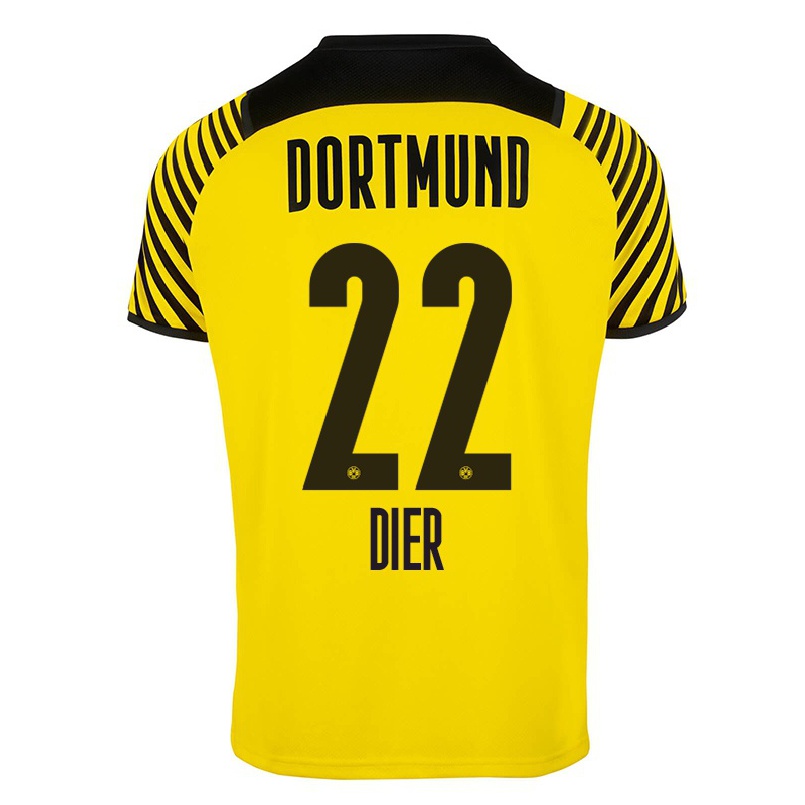 Kinder Fußball Henrik Dier #22 Gelb Heimtrikot Trikot 2021/22 T-shirt