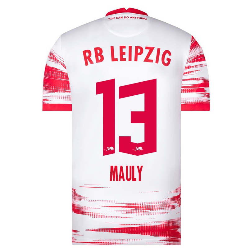 Kinder Fußball Lea Mauly #13 Rot-weiss Heimtrikot Trikot 2021/22 T-shirt