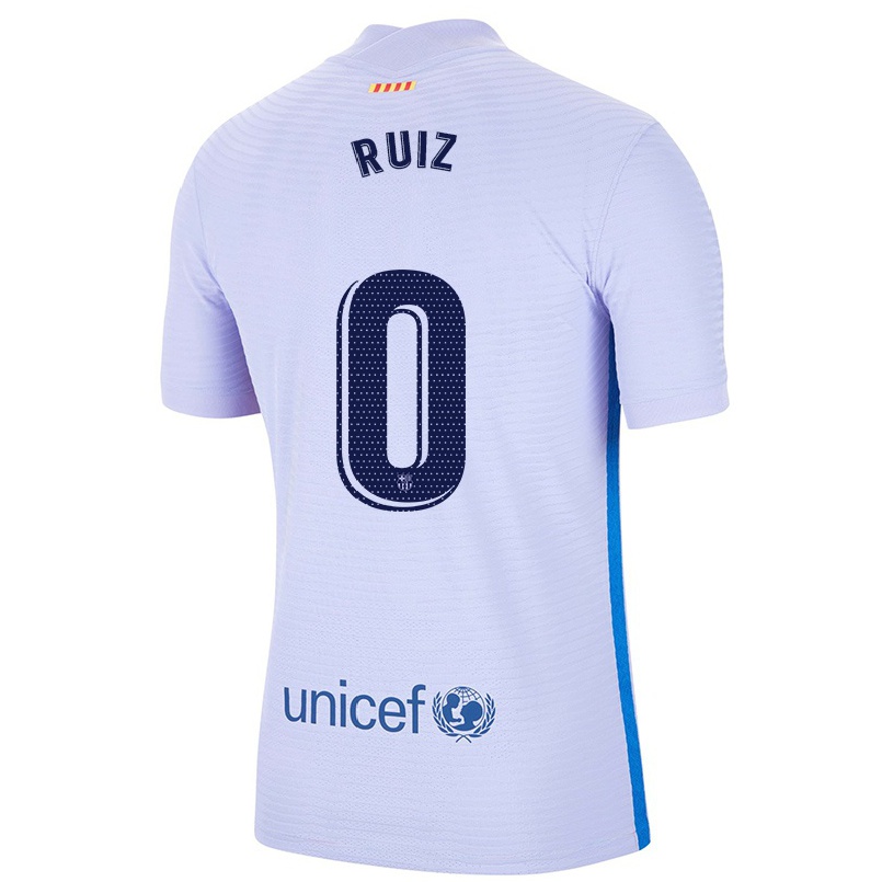 Kinder Fußball Alex Ruiz #0 Hellviolett Auswärtstrikot Trikot 2021/22 T-shirt