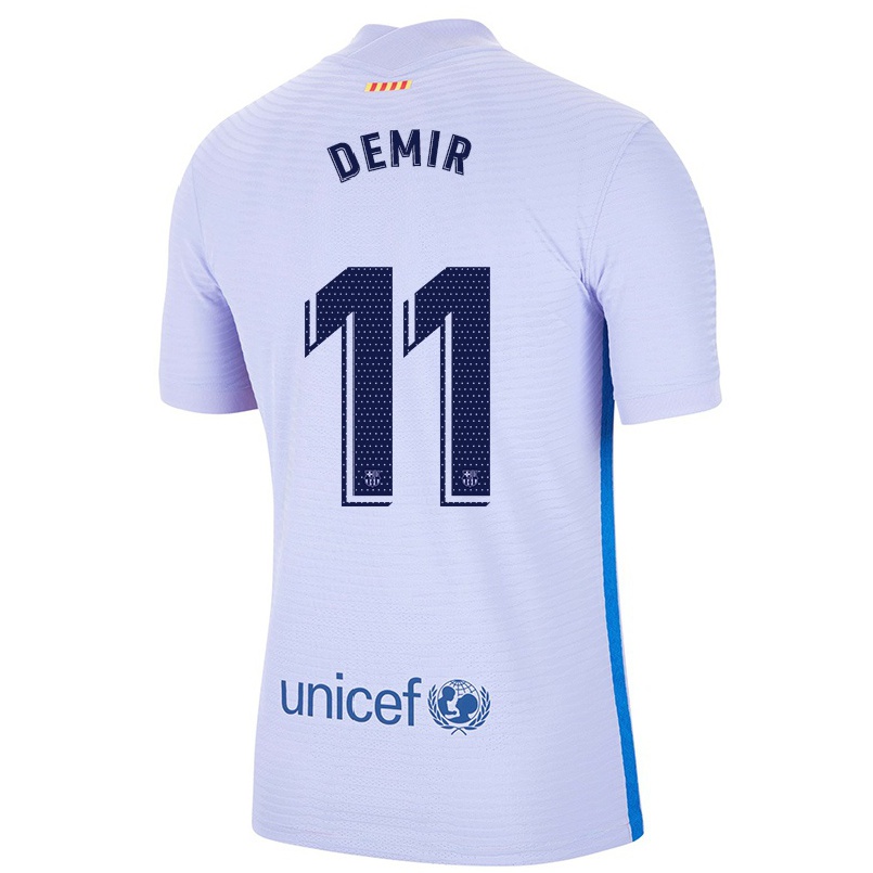 Kinder Fußball Yusuf Demir #11 Hellviolett Auswärtstrikot Trikot 2021/22 T-shirt