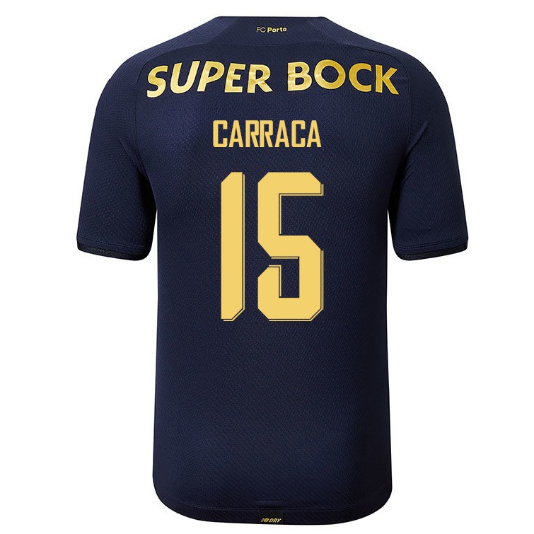 Kinder Fußball Carraca #15 Navy Blau Auswärtstrikot Trikot 2021/22 T-shirt