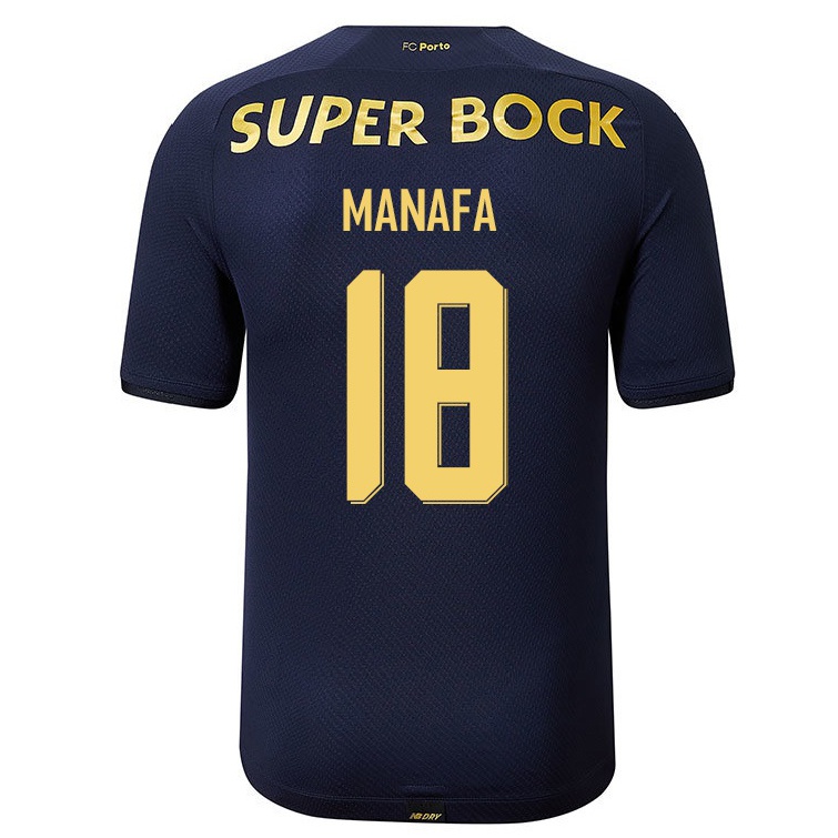 Kinder Fußball Wilson Manafa #18 Navy Blau Auswärtstrikot Trikot 2021/22 T-shirt