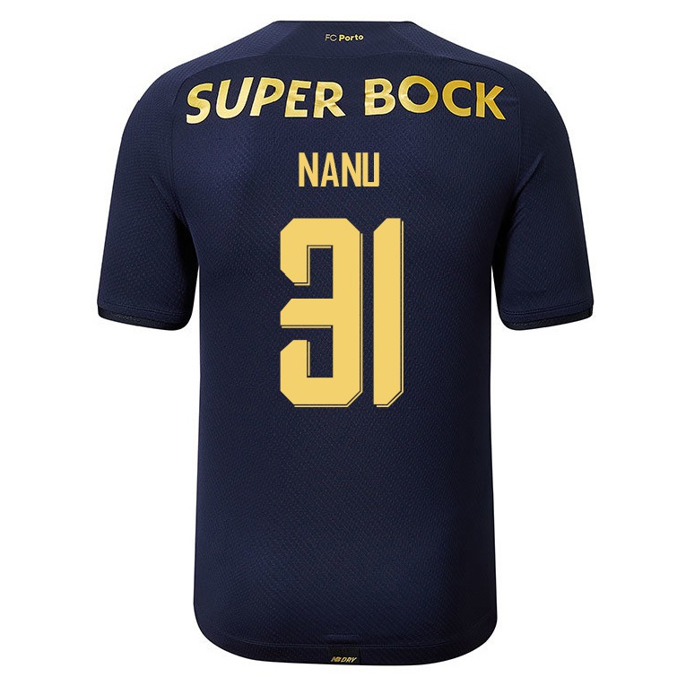 Kinder Fußball Nanu #31 Navy Blau Auswärtstrikot Trikot 2021/22 T-shirt