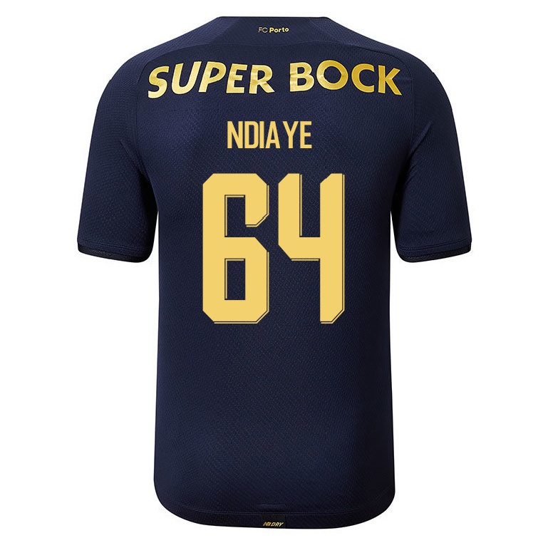 Kinder Fußball Mor Ndiaye #64 Navy Blau Auswärtstrikot Trikot 2021/22 T-shirt