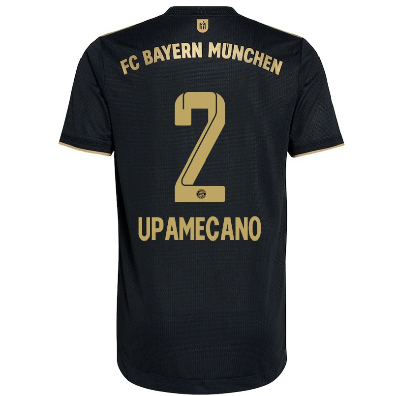 Kinder Fußball Dayot Upamecano #2 Schwarz Auswärtstrikot Trikot 2021/22 T-shirt