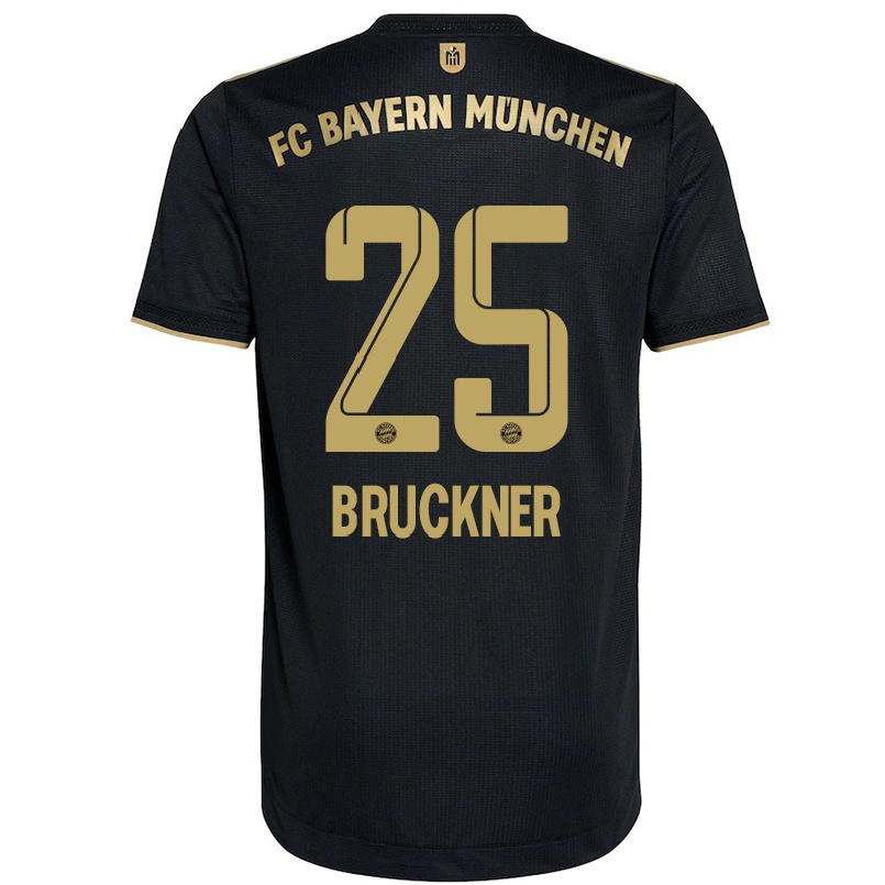 Kinder Fußball Angelo Bruckner #25 Schwarz Auswärtstrikot Trikot 2021/22 T-shirt
