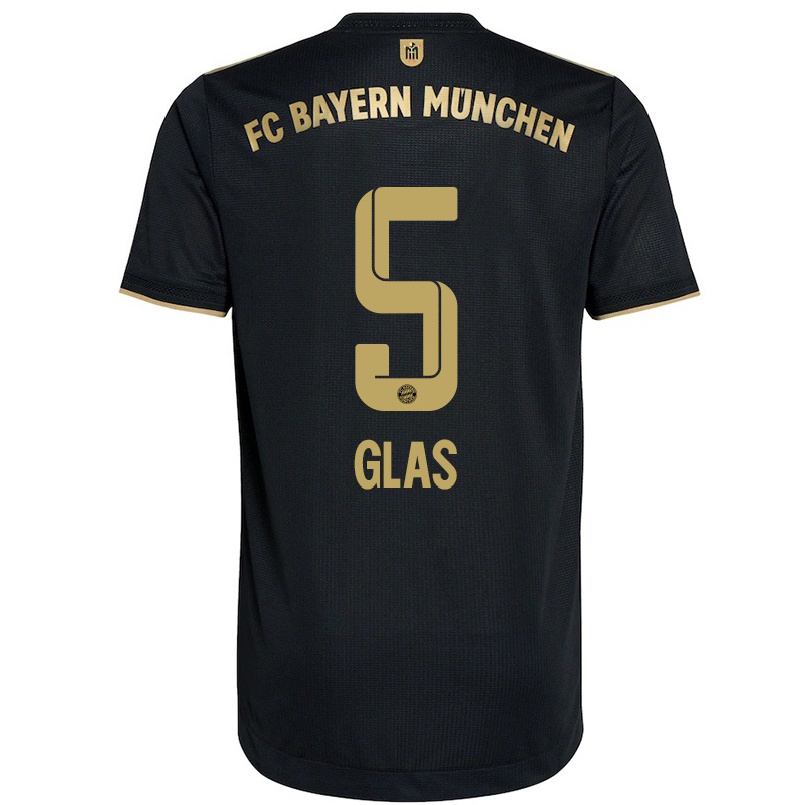 Kinder Fußball Hanna Glas #5 Schwarz Auswärtstrikot Trikot 2021/22 T-shirt