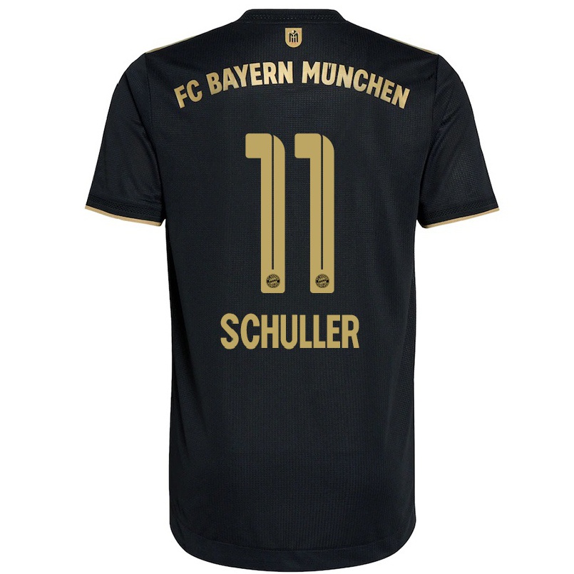 Kinder Fußball Lea Schuller #11 Schwarz Auswärtstrikot Trikot 2021/22 T-Shirt