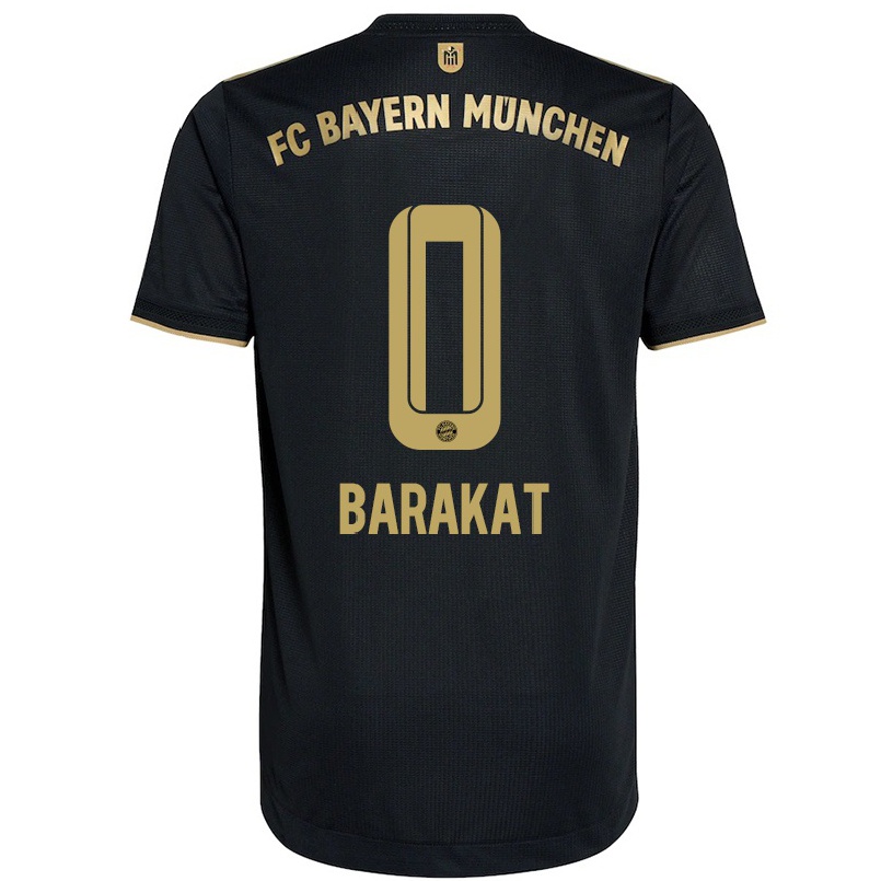 Kinder Fußball Liam Barakat #0 Schwarz Auswärtstrikot Trikot 2021/22 T-shirt