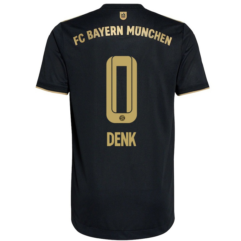 Kinder Fußball Luca Denk #0 Schwarz Auswärtstrikot Trikot 2021/22 T-shirt