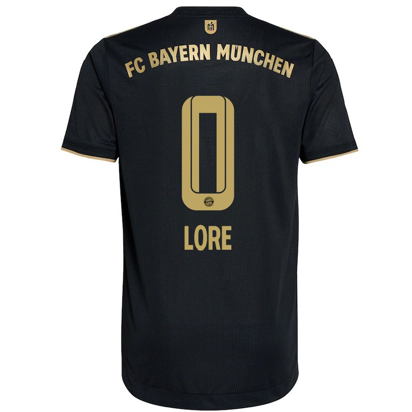Kinder Fußball Giancarlo Lore #0 Schwarz Auswärtstrikot Trikot 2021/22 T-shirt