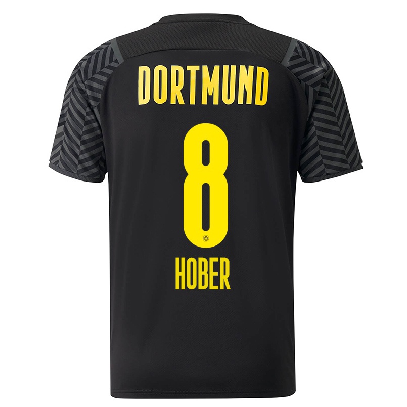 Kinder Fußball Marco Hober #8 Grad Schwarz Auswärtstrikot Trikot 2021/22 T-shirt