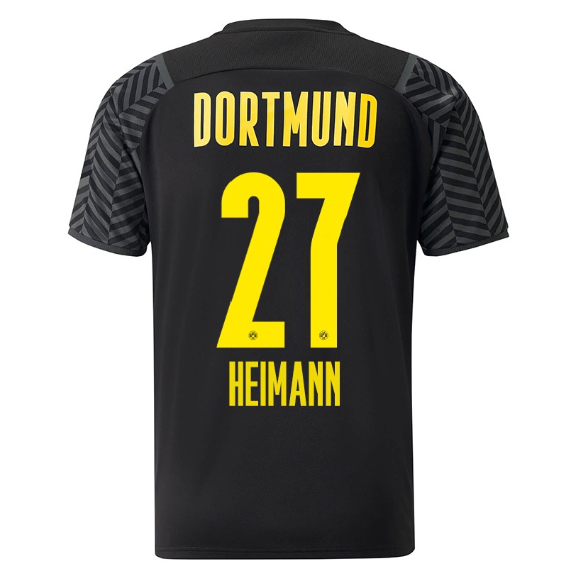 Kinder Fußball Wesley Heimann #27 Grad Schwarz Auswärtstrikot Trikot 2021/22 T-shirt