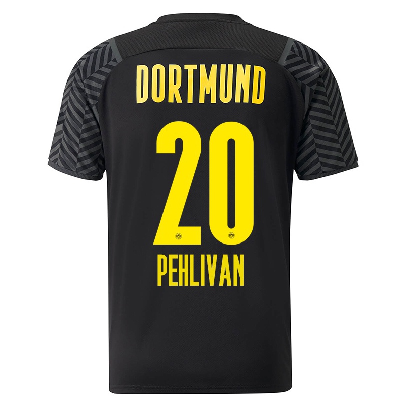Kinder Fußball Miran Pehlivan #20 Grad Schwarz Auswärtstrikot Trikot 2021/22 T-shirt