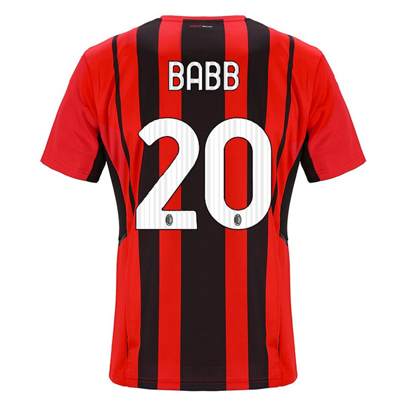 Kinder Fußball Selena Babb #20 Rot Schwarz Heimtrikot Trikot 2021/22 T-shirt