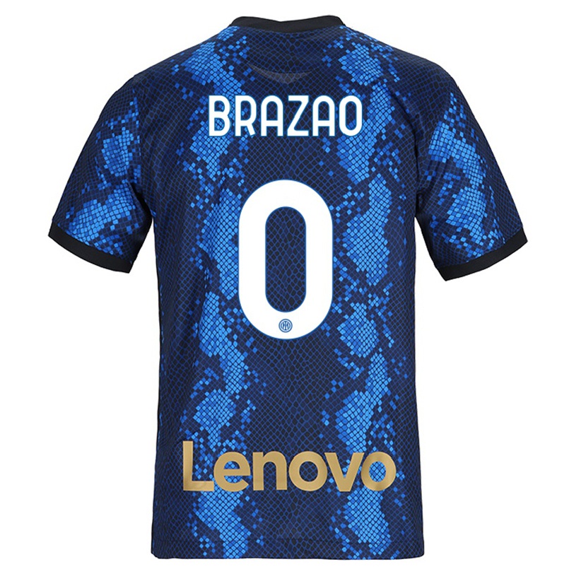 Kinder Fußball Gabriel Brazao #0 Dunkelblau Heimtrikot Trikot 2021/22 T-shirt